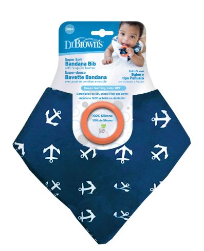 Dr. Brown's AC124 Bentiță cu biberon și mâncărică cu ancoră