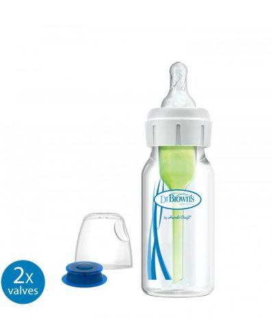 Dr. Browns SB417-MED Sistem special de hrănire, biberon de 120 ml cu sistem pentru hrănirea bebelușilor cu labiopalatoschizis