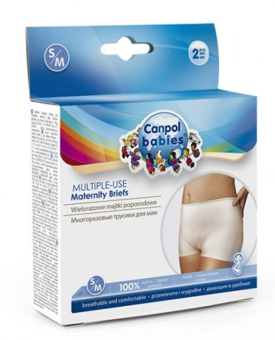 CANPOL 73/001 Chiloți postpartum reutilizabili din plasă, 2 buc. S/M