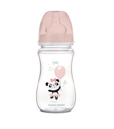 CANPOL 35/222 EasyStart Exotic Bidon Anti-Colic Lat 300ml Roz