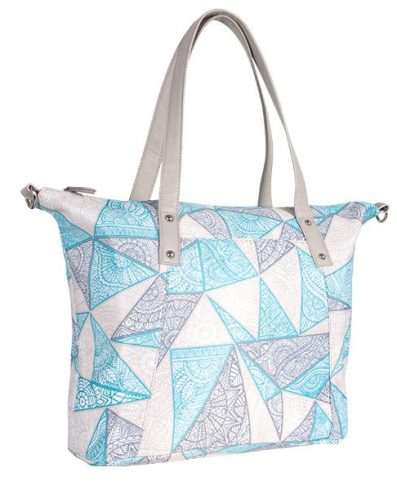 CANPOL 78/502 Geantă de mamă cu funcție de atașare pentru cărucior, bej-turcoaz