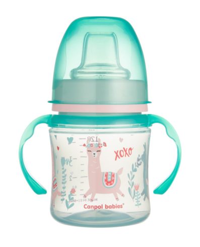 Cană de antrenament CANPOL 35/207 EasyStart 120ml - Verde dulce și distractiv