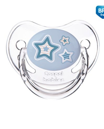 CANPOL 22/566 Suzetă anatomică din silicon 6-18 luni Nou-născut albastru