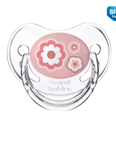 CANPOL 22/565 Suzetă anatomică din silicon 0-6 luni Nou-născut roz