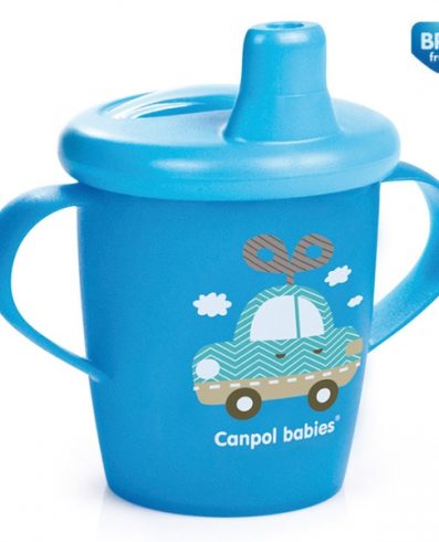 Cană anti-vărsare CANPOL 31/200 Anywayup 250 ml Toys albastră