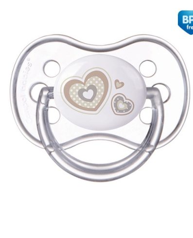CANPOL 22/580 Suzetă simetrică din silicon 0-6 luni NAWBORN BABY bej