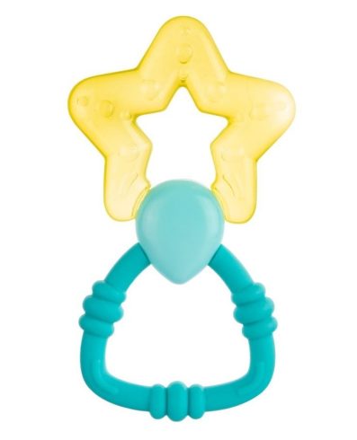 Jucărie de dentiție cu apă CANPOL 56/152 cu baghetă magică zornăitoare, galbenă