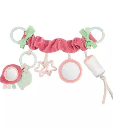 CANPOL 68/072 Căciulă pentru cărucior/scaun auto PASTEL FRIENDS roz