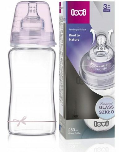 LOVI 74/204 Sticlă de sticlă Diamond Glass 250 ml pentru petrecerea de botez a fetiței