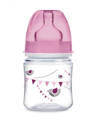 CANPOL 35/228 Sticlă lată anticolici 120 ml PP Easy Start Let's roz