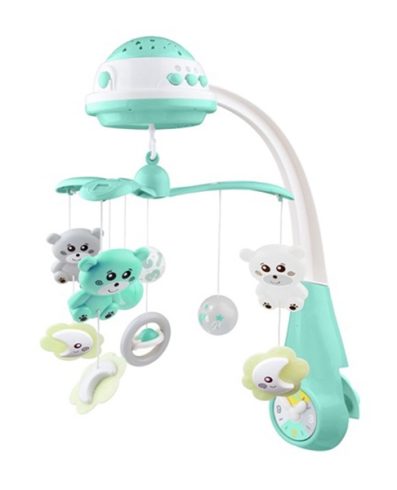 BABY MIX 35604/42785 Carusel din plastic cu proiector, mentă
