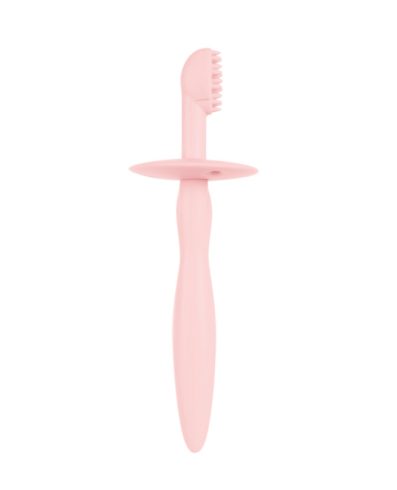 Periuță de dinți cu dop din silicon CANPOL 51/500, roz