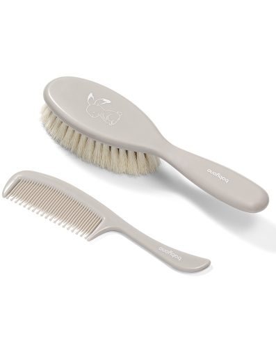 BO568/03 Perie și pieptene de păr cu peri naturali super moi GRI TAKE CARE