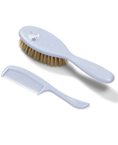 BO567/04 Perie și pieptene de păr cu peri naturali moi, ALBASTRU TAKE CARE