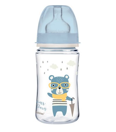 CANPOL 35/232 Bidon lat anticolici 240ml Bonjour albastru