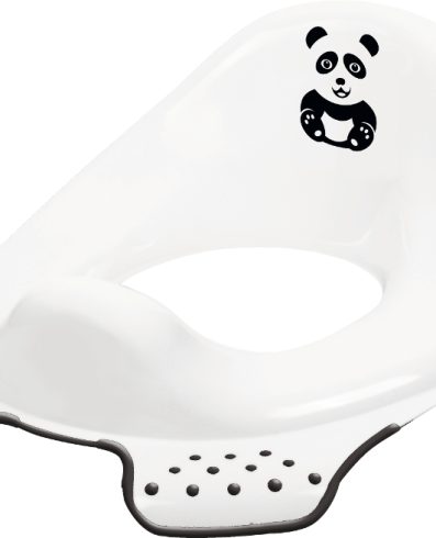 KEEEPER Husă pentru scaun de toaletă EWA PANDA cu funcție antiderapantă, albă