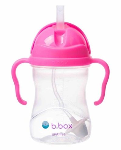 B.BOX BB00511 Sticlă cu pai 240 ml rodie roz