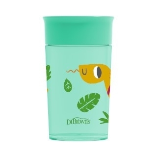 Cană Dr. Browns TC01095 360 Drink Like a Glass 300 ml Verde