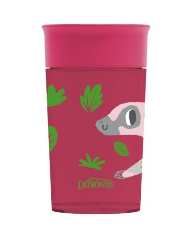 Dr. Brown's TC01096 Cană 360, bea ca dintr-un pahar, 300 ml, roșie