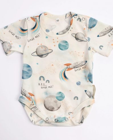 BEBELUȘI 01214 Body pentru bebeluși cu mâneci Kosmos ecru 80/86*