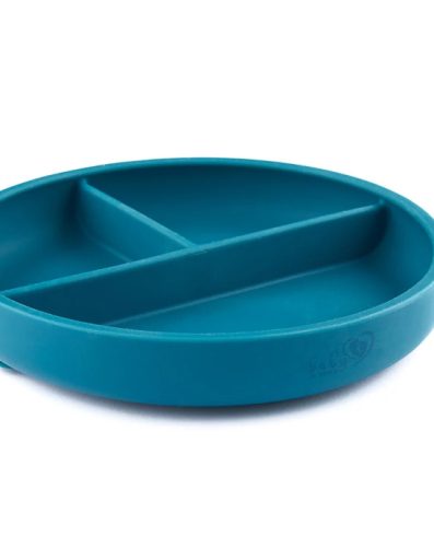 BABY 01297 Farfurie din silicon cu cântar Albastru ocean