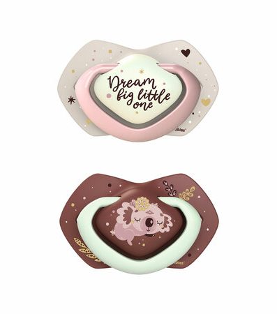 Suzetă din silicon CANPOL 22/660 18+ Simetrică Sleepy Koala Roz 2 buc