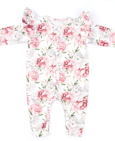 BEBELUȘI 01333 Salopă pentru bebeluși cu mâneci lungi Bujori 68/74