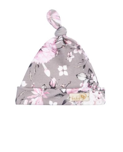 BABY 01312 Căciulă Ștrumfita Gri Roz 3-6 m*