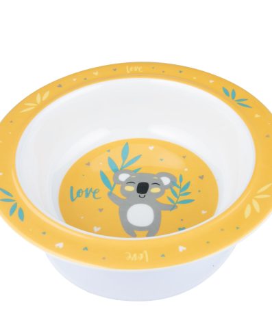 CANPOL 4/519 Bol melaminat cu ventuză 270ml Animale exotice galben