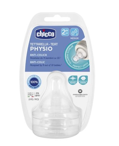 CHICCO 00020323000000 PERFECT5 Suzetă flux mediu 2m+ 2 buc
