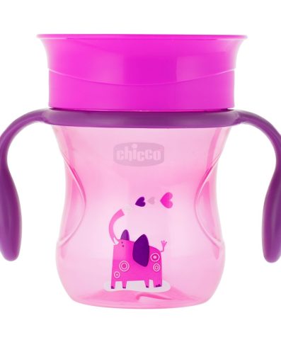 CHICCO 00006951100000 Cană 360 pentru învățarea beției, fete de la 12 luni și peste