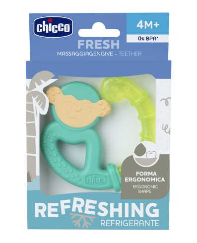 CHICCO 00028130300000 Jucărie de dentiție cu apă Maimuță/Leneș 4m+