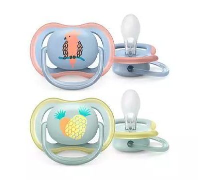 AVENT SCF085/12 Suzetă SOOTHER AIR 0-6m Papagal/Ananas Băiat