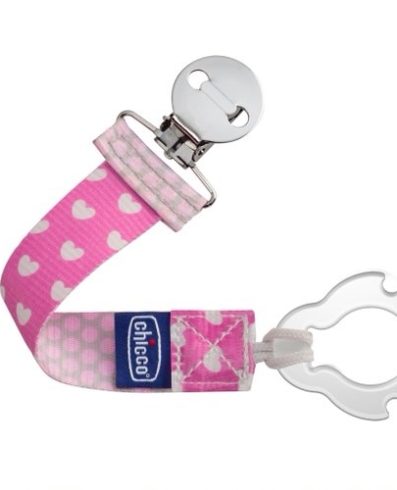 CHICCO 00009341100000 Curea roz pentru suzetă