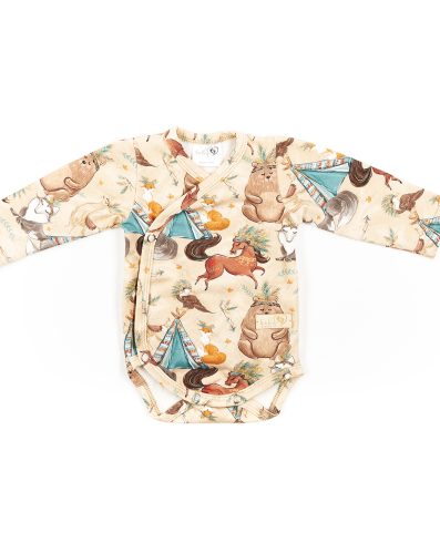 BEBELUȘI 01390 Body cu mânecă lungă, stil boho, băieți, 56/62