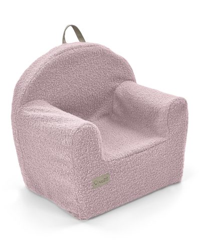 ALBERO MIO Fotoliu spumă boucle, roz murdar